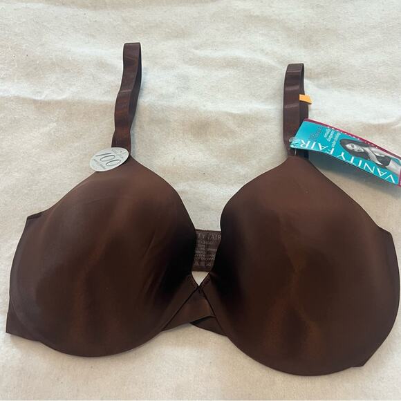 Vanity Fair womens Nearly Invisible Full Coverage Underwire Bra Cappuccino 34DD - Picture 2 of 7